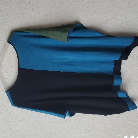 Lane Bryant Knit Poncho Color Block Soft Poncho 14-20 - Picture 3 of 9